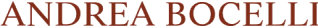   Andrea Bocelli - booking information  
