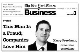   Harry Freedman - booking information  